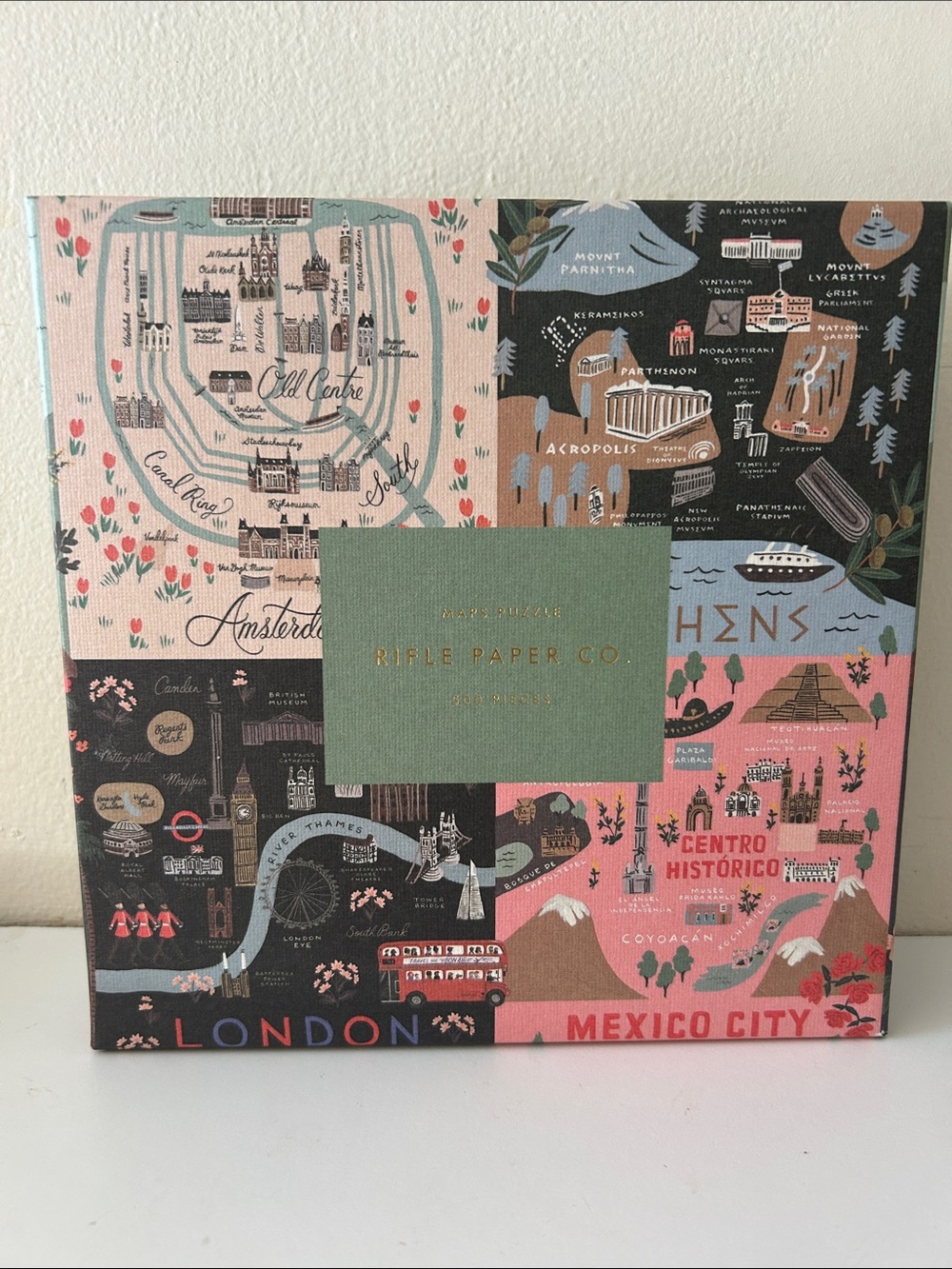 Rifle Paper Co. Illustrated World Cities Puzzle — 100 pieece